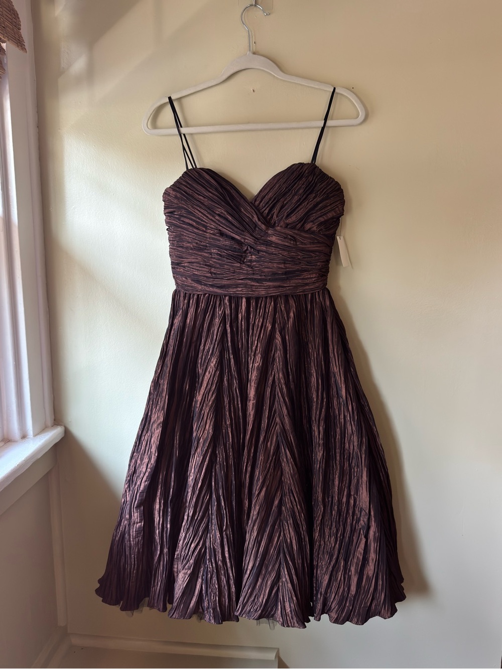 Strapless Formal Dress in Chocolate Brown